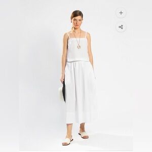White Midi Skirt in cotton